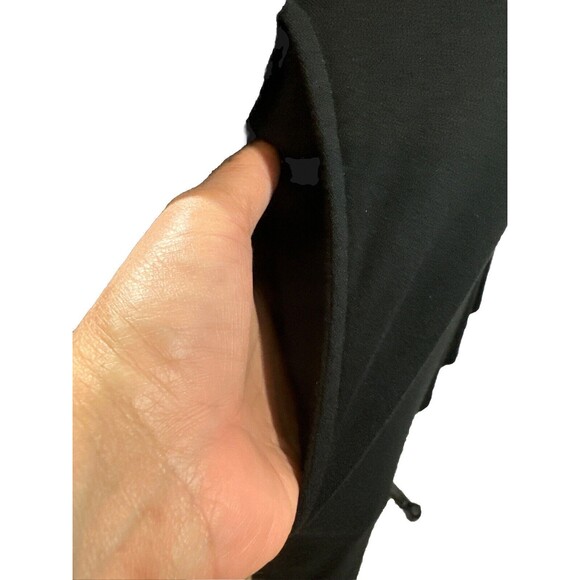 Fit and Flare Black Cocktail Midi Tank Dress Stretchy Pockets Women’s Size M - Picture 7 of 8